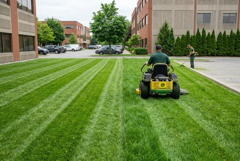 Commercial grass cutting and lawn care by AWPM