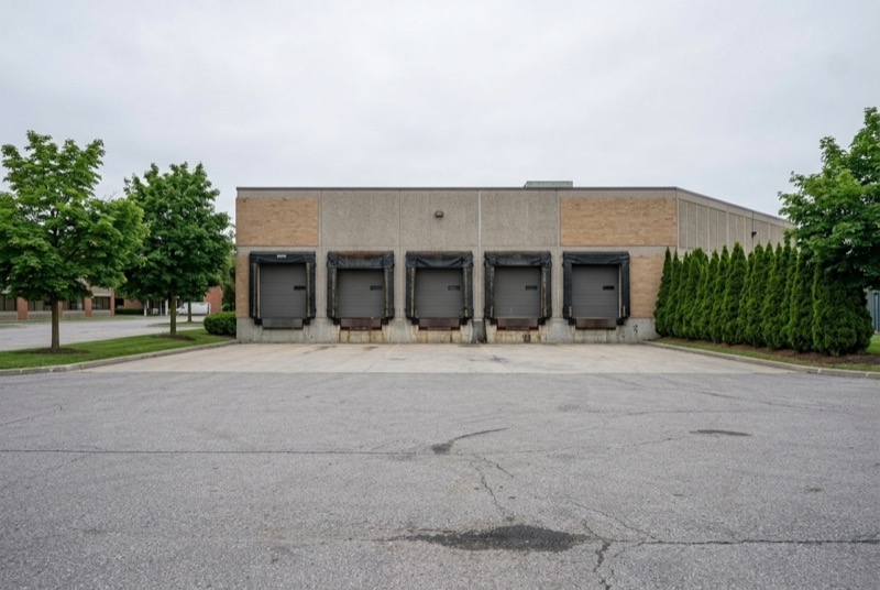Industrial warehouse unit with loading docks serviced by AWPM