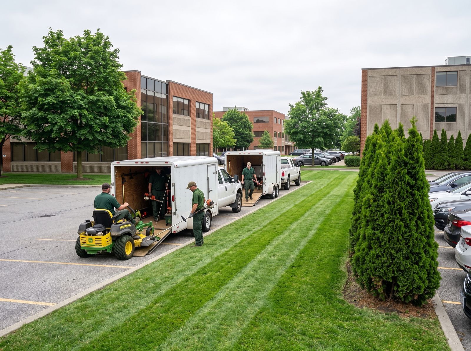 AWPM crew at work on a commercial property in Etobicoke and Mississauga